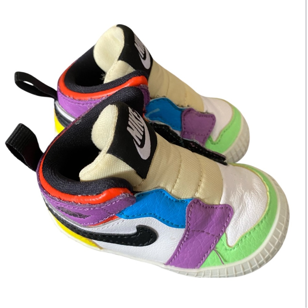 Nike Baby Sz 3C Sneakers in Cream, White, Red, Blue Purple, and Green